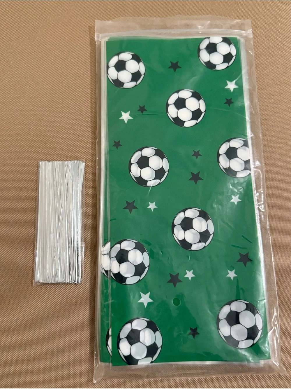 Green Soccer Table Cover - Party bags new